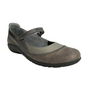 Naot Mary Janes Leather Comfort Gray 41 US 10-10.5